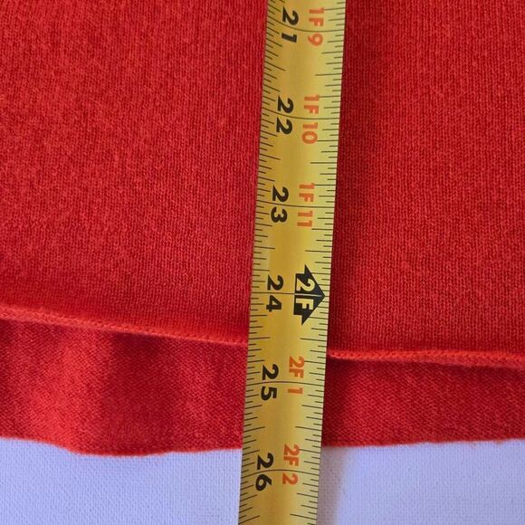 Vince Womens Orange V Neck Pullover Cashmere Sweater Size Small - Picture 7 of 11